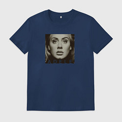 Футболка хлопковая мужская Альбом Адель, цвет: тёмно-синий