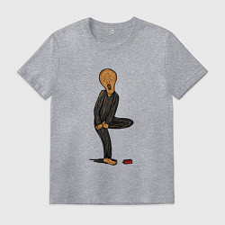 Футболка хлопковая мужская КРИК БОЛИ!, цвет: меланж