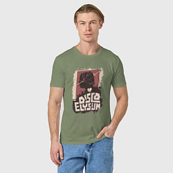 Футболка хлопковая мужская Пороки Дюбуа, цвет: авокадо — фото 2