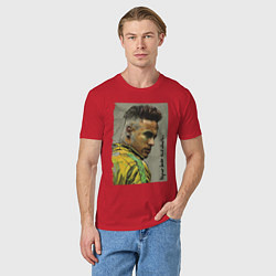 Футболка хлопковая мужская Neymar Junior - Brazil national team, цвет: красный — фото 2