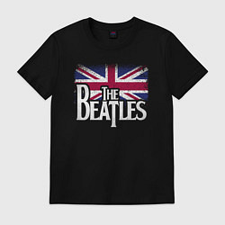 Футболка хлопковая мужская The Beatles Great Britain Битлз, цвет: черный