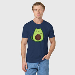 Футболка хлопковая мужская Avo cat o подмигивает, цвет: тёмно-синий — фото 2