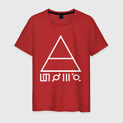 Футболка хлопковая мужская 30 Seconds to Mars - Logo, цвет: красный