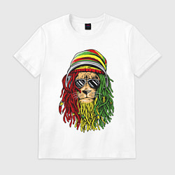 Футболка хлопковая мужская Rasta lioN, цвет: белый