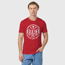 Футболка хлопковая мужская PRO BOXING, цвет: красный — фото 2