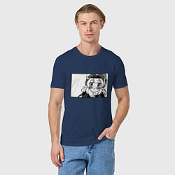 Футболка хлопковая мужская Кли глазки ангела Геншин Импакт, цвет: тёмно-синий — фото 2
