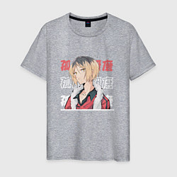 Футболка хлопковая мужская Волейбол Haikyu , Кенма Козуме Kenma Kozume, цвет: меланж