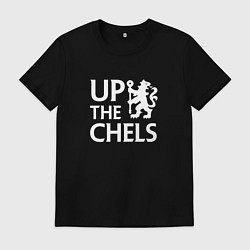 Футболка хлопковая мужская UP THE CHELS, Челси, Chelsea, цвет: черный