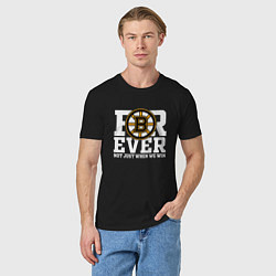 Футболка хлопковая мужская FOREVER NOT JUST WHEN WE WIN, Boston Bruins, Босто, цвет: черный — фото 2