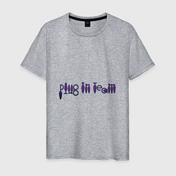 Футболка хлопковая мужская Plug in team Purple by Apkx, цвет: меланж