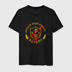 Футболка хлопковая мужская Hyosan High School Emblem, цвет: черный