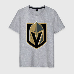 Футболка хлопковая мужская Vegas Golden Knights , Вегас Голден Найтс, цвет: меланж