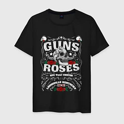 Футболка хлопковая мужская GUNS N ROSES РОК, цвет: черный