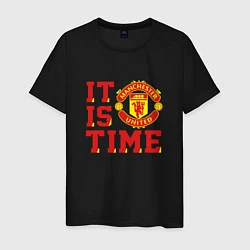 Футболка хлопковая мужская It is Manchester United Time Манчестер Юнайтед, цвет: черный