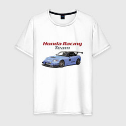 Футболка хлопковая мужская Honda Racing Team!, цвет: белый