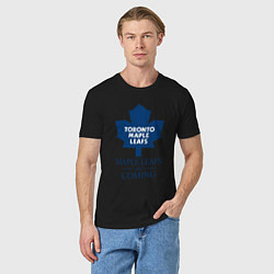 Футболка хлопковая мужская Toronto Maple Leafs are coming Торонто Мейпл Лифс, цвет: черный — фото 2