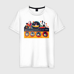 Футболка хлопковая мужская Yellow Submarine Мультфильм, цвет: белый