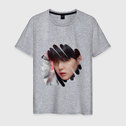 Футболка хлопковая мужская Agust D SUGA BTS, цвет: меланж