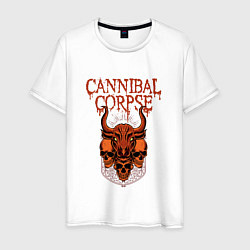Футболка хлопковая мужская Cannibal Corpse Skulls, цвет: белый