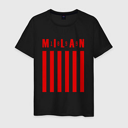 Футболка хлопковая мужская MILAN МИЛАН 1899, цвет: черный