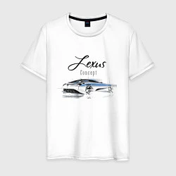 Футболка хлопковая мужская Lexus Concept, цвет: белый