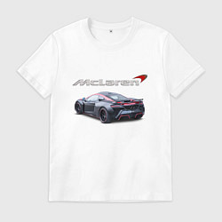Футболка хлопковая мужская McLaren Racing Team Motorsport, цвет: белый