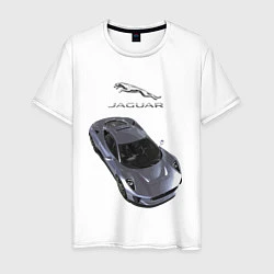 Футболка хлопковая мужская Jaguar Motorsport, цвет: белый