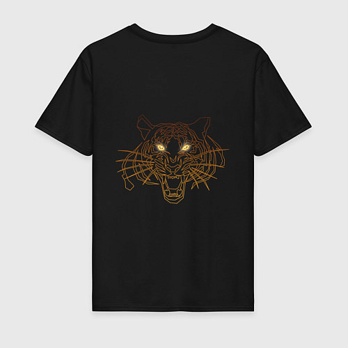 Мужская футболка Поверь тигр тоже котик / Черный – фото 2