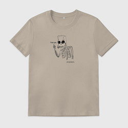 Футболка хлопковая мужская Zenones Brown, цвет: миндальный