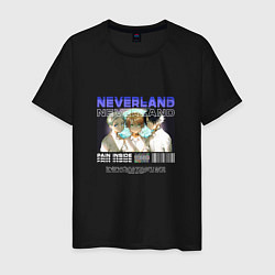 Футболка хлопковая мужская Team Neverland, цвет: черный