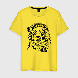 Футболка хлопковая мужская Lion Graphics, цвет: желтый