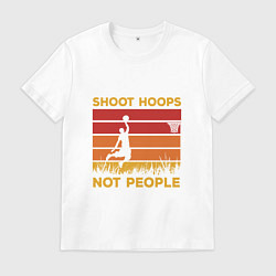 Футболка хлопковая мужская Shoot hoops, цвет: белый