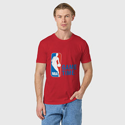 Футболка хлопковая мужская NBA Game Time, цвет: красный — фото 2