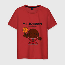 Футболка хлопковая мужская Мистер Джордан, цвет: красный