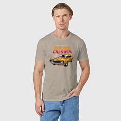Футболка хлопковая мужская Road Crasher, цвет: миндальный — фото 2