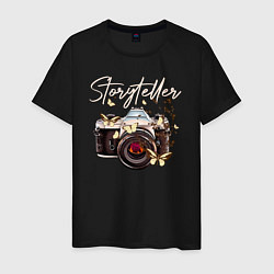 Футболка хлопковая мужская Storyteller, цвет: черный
