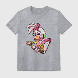 Футболка хлопковая мужская Five Nights at Freddys: Security Breach - Глэмрок, цвет: меланж