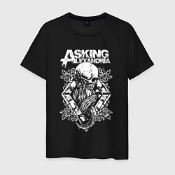 Футболка хлопковая мужская Asking alexandria Александрия, цвет: черный