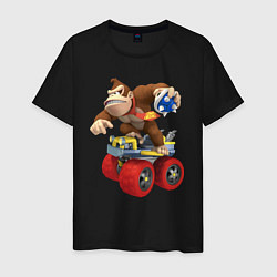 Футболка хлопковая мужская Donkey Kong Super Mario Nintendo, цвет: черный