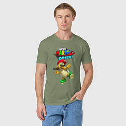 Футболка хлопковая мужская Super Odyssey Hero turtle Koopa Troopa, цвет: авокадо — фото 2