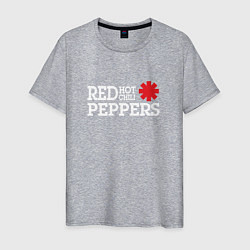 Футболка хлопковая мужская RHCP Logo Red Hot Chili Peppers, цвет: меланж