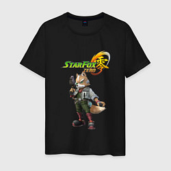 Футболка хлопковая мужская Star fox Zero Nintendo Video game!, цвет: черный