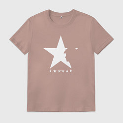 Футболка хлопковая мужская David bowie,, цвет: пыльно-розовый