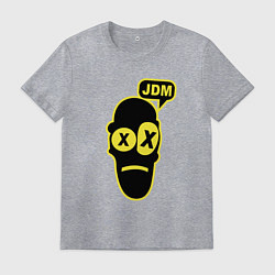 Футболка хлопковая мужская JDM Face Japan, цвет: меланж