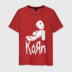 Футболка хлопковая мужская Korn КоРн, цвет: красный