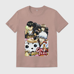 Футболка хлопковая мужская Gintoki ice cream, цвет: пыльно-розовый