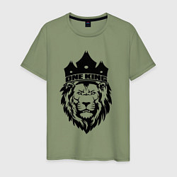 Футболка хлопковая мужская Lion one king, цвет: авокадо