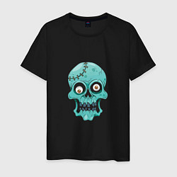 Футболка хлопковая мужская Zombie Skull, цвет: черный