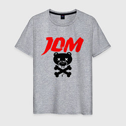 Футболка хлопковая мужская JDM Bear Japan, цвет: меланж
