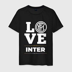 Футболка хлопковая мужская Inter Love Classic, цвет: черный